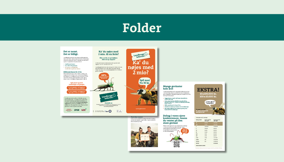 Kampagenmateriale Folder Landbrugslotteriet
