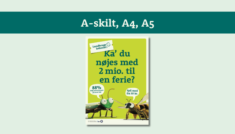 Kampagnemateriale Plakater Landbrugslotteriet