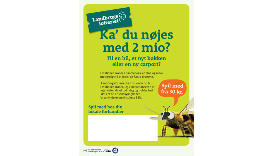 Skabelon Aviser Landbrugslotteriet